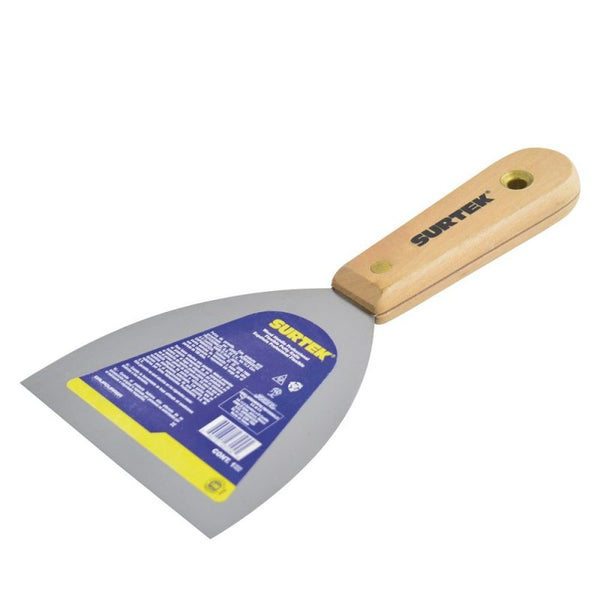 Espátula Flexible de Acero de Alto Carbón con Mango de Madera 5" Surtek 123105 - 1