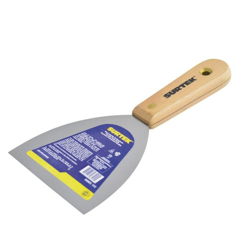 Espátula Flexible de Acero de Alto Carbón con Mango de Madera 6" Surtek 123106