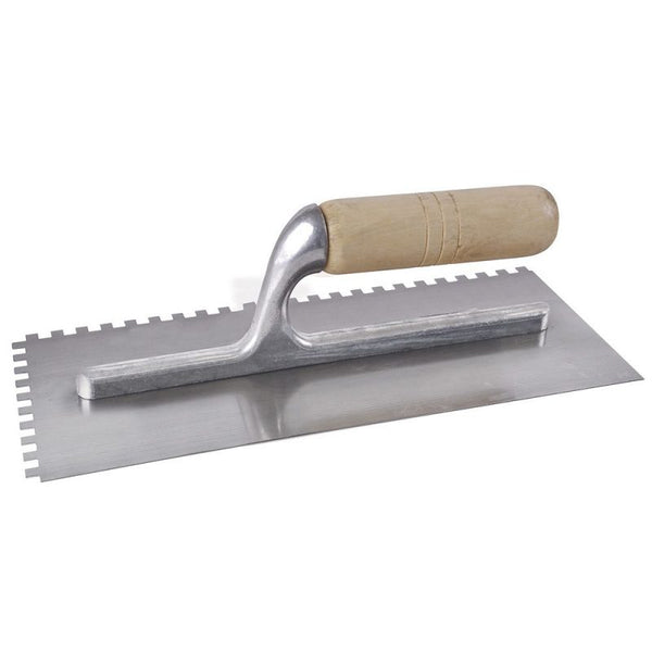 Llana Dentada Cuadrada de Acero al Alto Carbón con Mango de Madera 11" x 5" Surtek 123182 - 1