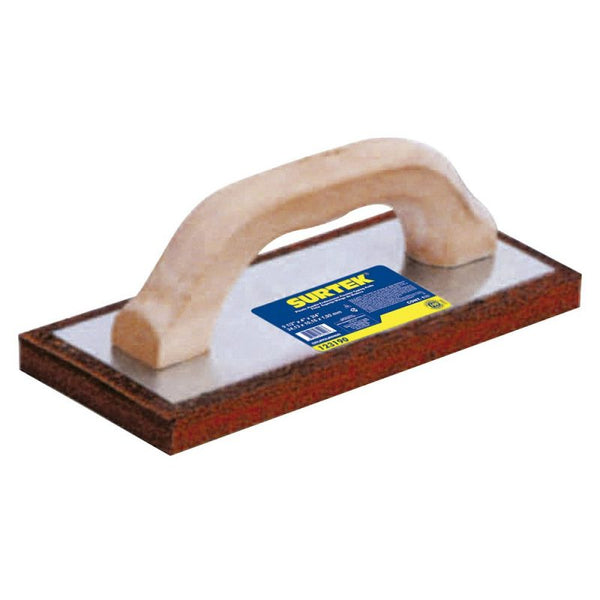 Flota de Esponja Acabado Áspero con Mango de Madera 9-1/2" x 4" x 3/4" Surtek 123190 - 1