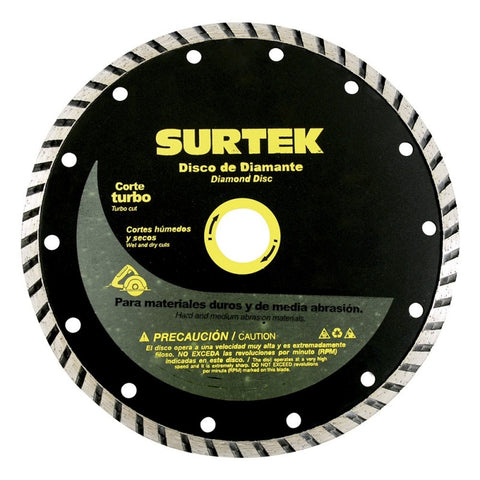 Disco de Diamante Corte Turbo 4" Surtek 123470