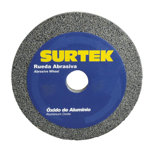 Rueda Abrasiva de Óxido de Aluminio 8 x 1" Grano 60 Surtek 128011