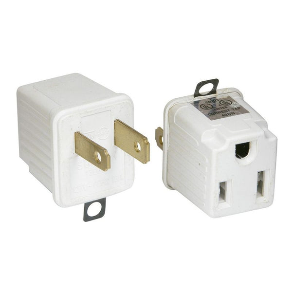 Adaptador Clavija de Aterrizado a Polarizado ABS 2 Piezas Surtek 136074 - 1