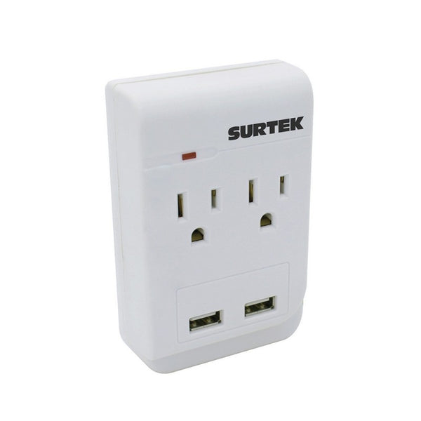 Multicontacto Barra 2 Entradas 2 Puertos USB Surtek 136205 - 1