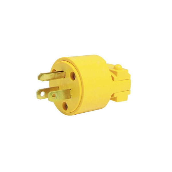 Clavija Blindada Plástica Aterrizada Color Amarillo Surtek 136509 - 1