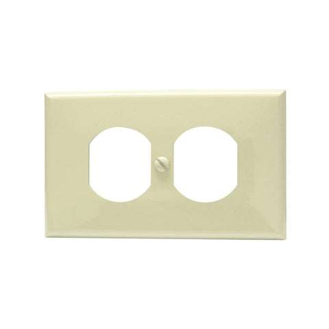 Placa Doble Plástica Línea Estándar Color Marfil Surtek 136600