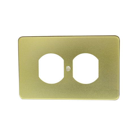 Placa Doble de Aluminio Línea Estándar Color Oro Surtek 136607