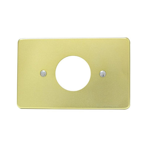 Placa Sencilla de Aluminio Línea Estándar Color Oro Surtek 136608