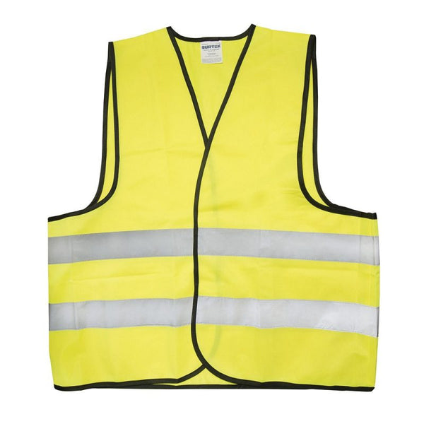 Chaleco de Seguridad con Cintas Reflejantes Plateadas Amarillo Unitalla Surtek 137378 - 1