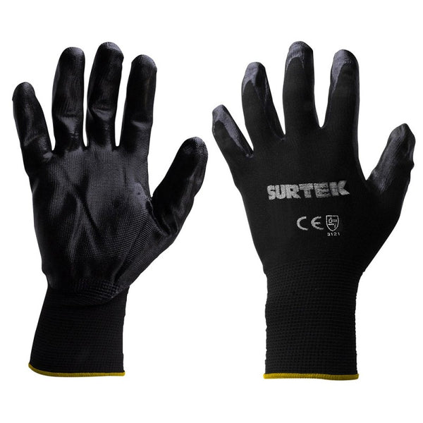 Guantes de Nylon Recubrimiento de Nitrilo Talla Chica Surtek 137403 - 1