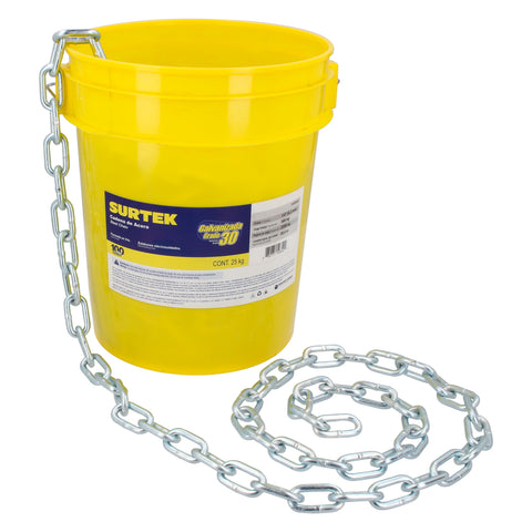 Cadena Galvanizada 3/16" Cubeta con 25 kg Surtek 150848 - 0