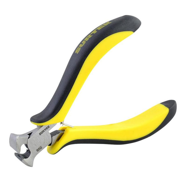 Mini Pinza para Electrónica con Mango Bimaterial de 4-1/16" Corte Transversal Surtek 950 - 1