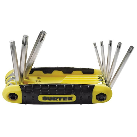 Juego de 8 Llaves Hexagonales Torx Tipo Navaja Surtek ALLFTNX8