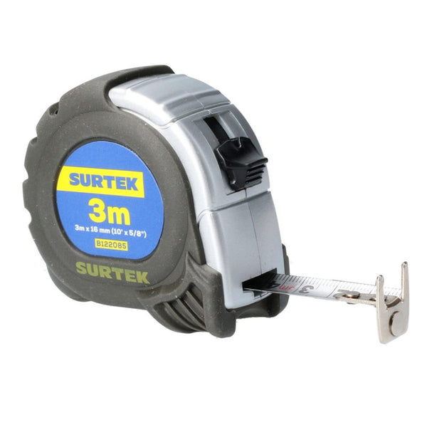 Flexómetro con Carcasa Anti-Impacto Silver 3m x 5/8" Surtek B122085 - 1