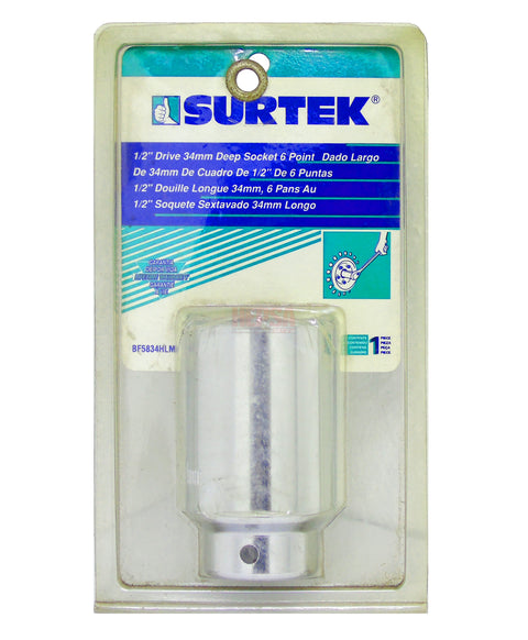Dado 1/2″ Largo 6 Puntas 34 mm Surtek F5834HLM