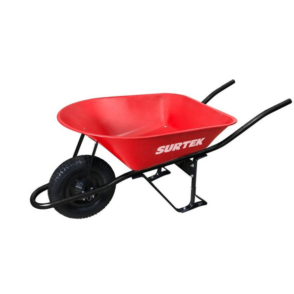 Carretilla Reforzada con Bastidor Metálico 6 Ft3 Llanta Sólida de Caucho Surtek CAT60S - 1