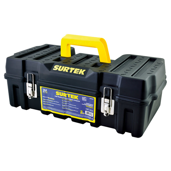 Caja Portaherramientas Plástica 21″ Compacta Broche Metal Surtek CPSC20 - 1