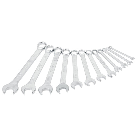 Juego de Llaves Combinadas Satinadas Métricas 12 Puntas 12 Piezas en Rack Surtek F12MR