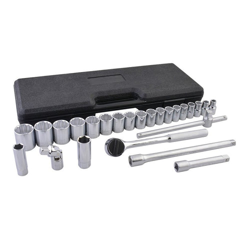 Juego de 25 Dados y Accesorios Combinados 1/2" Surtek F5800C