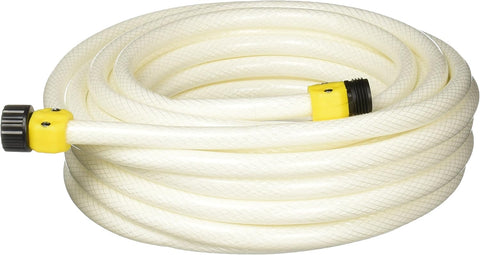 Manguera Tramada Blanca 1/2" Armada con Conector Plástico 15 m Surtek M12B15P