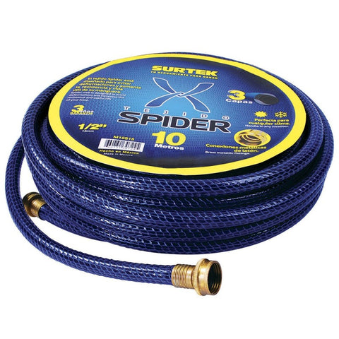 Manguera Spider 1/2" Armada con Conector Metálico 10m Surtek M12S10