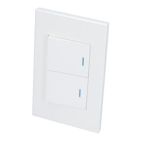 Placa con 2 Apagadores Blanco 1/2" Surtek P622B