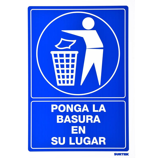 Señal de Basura en su Lugar Surtek SES15 - 1