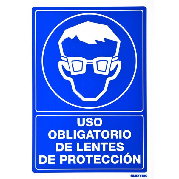 Señal "Uso Obligatorio De Lentes De Protección" Surtek SES20 - 1