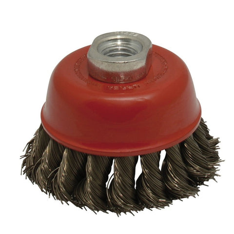 Carda Copa Trenzada 3" x 0.35 r5/8-11 Urrea 18CT33S