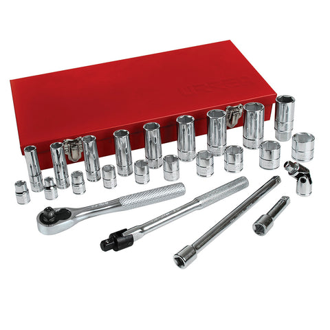 Juego de 25 Dados y Accesorios 3/8″ Urrea 5200CL