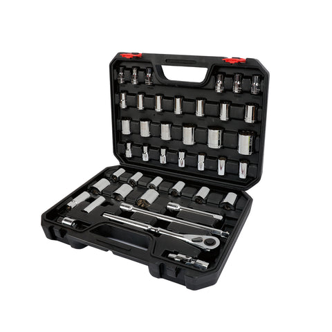 Juego Dados y Accesorios 1/2″ 42 Piezas Estuche Plástico Urrea 5400CB