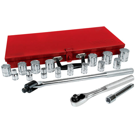 Juego de 19 Dados y Accesorios en Pulgadas 1/2″ Urrea 54120