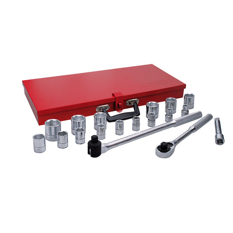Juego de 19 Dados y Accesorios en Pulgadas 1/2″ Urrea 54122