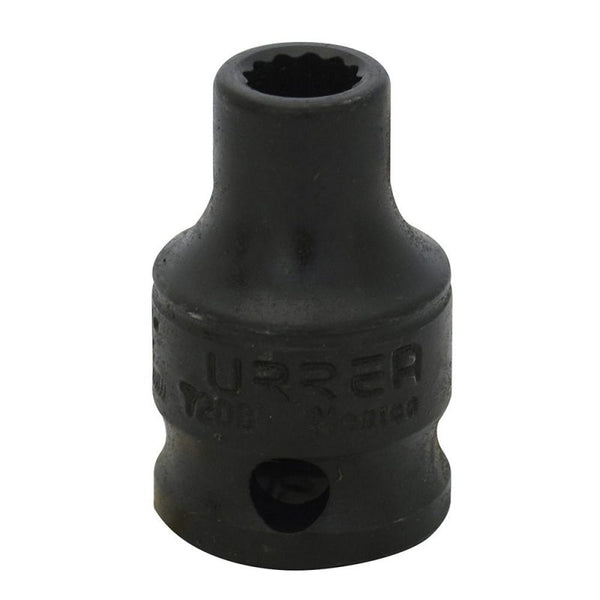Dado de Impacto Cuadro de 3/8" 12 Puntas en Pulgadas 1/4" Urrea 7208 - 1