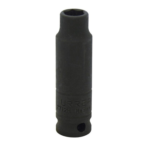 Dado de Impacto Largo Cuadro de 3/8" 6 Puntas en Pulgadas 3/8" Urrea 7712H