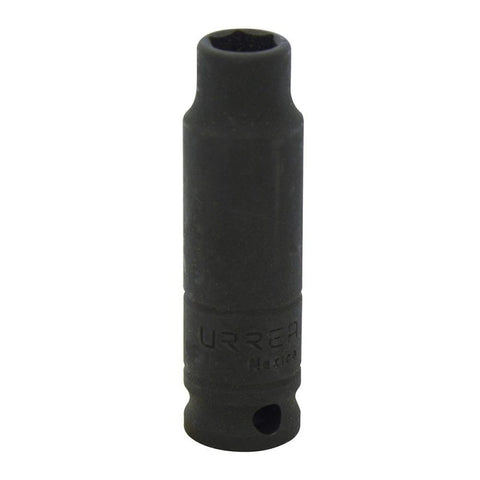 Dado de Impacto Largo Cuadro de 3/8" 6 Puntas en Pulgadas 7/16" Urrea 7714H