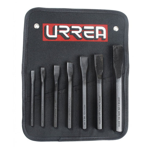Juego de 7 Cinceles 1/4" - 3/4" Urrea 86B