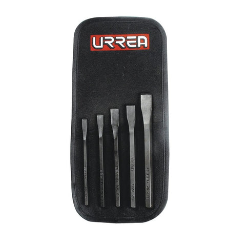 Juego de 5 Cinceles 1/4" - 1/2" Urrea 86C