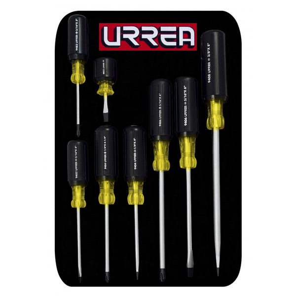 Juego de 8 Destornilladores Cushion Grip Combinado Urrea 9400D - 1