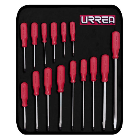 Juego de 15 Destornilladores Serie R Combinado Urrea 9600ER