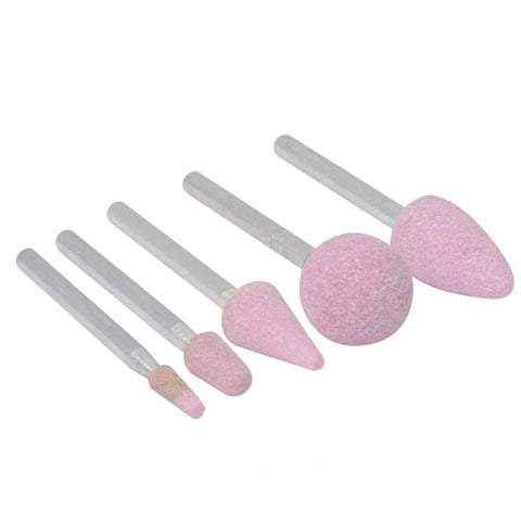 Juego 5 Puntas Montadas Oxido de Aluminio Rosa Tipo B Urrea APM5B