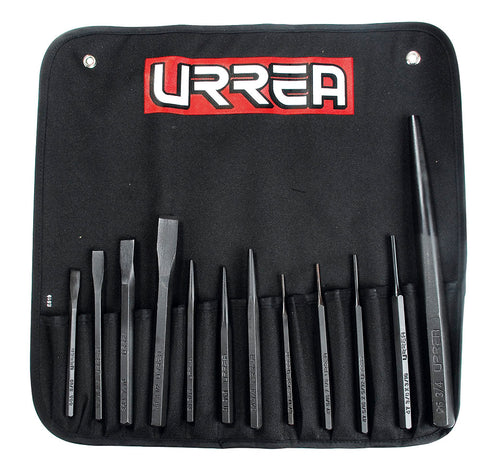 Juego de Cinceles, Punzones y Botadores 12 Piezas Urrea NO.5