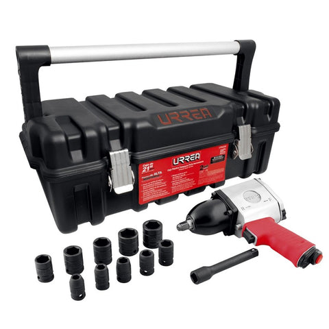 Juego Pistola Neumática UP734 de 1/2" 12 Piezas en Pulgadas Urrea UP734HK