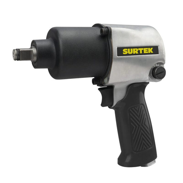 Pistola de Impacto Neumática Cuadro de 1/2" 500 ft-lb Sistema Twin Hammer Surtek PI712A - 1