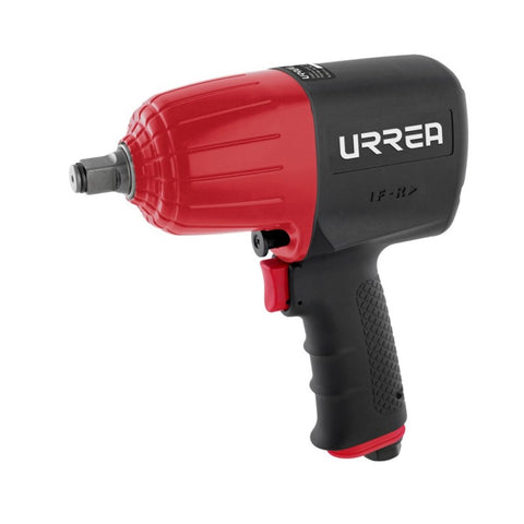 Pistola de Impacto Neumática Cuadro de 1/2" 1,000 ft-lb Sistema Twin Hammer Urrea UPX731