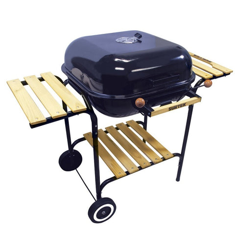 Asador con Ruedas 106 x 64 x 84 cm Parrilla de 51 x 51 cm Surtek 127116