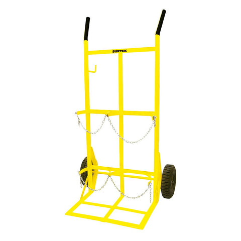 Diablo para Cilindros o Tanques Capacidad 2 Cilindros con Llanta Neumatica Surtek DGN2C
