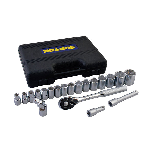 Juego de 20 Dados y Accesorios en Pulgadas 1/2″ Surtek F5800B - 1