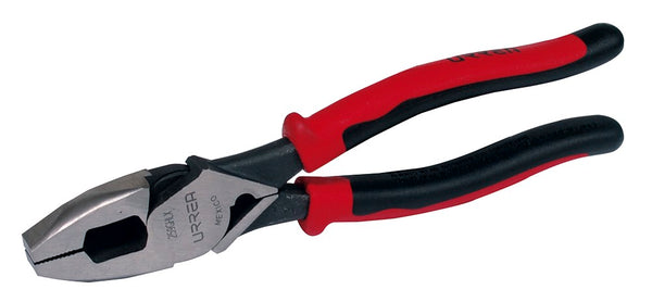 Pinza para Electricista con Mango Bimaterial de 9-3/8" Corte Lateral con Poncha Cable Alta Urrea 259GHLX - 1